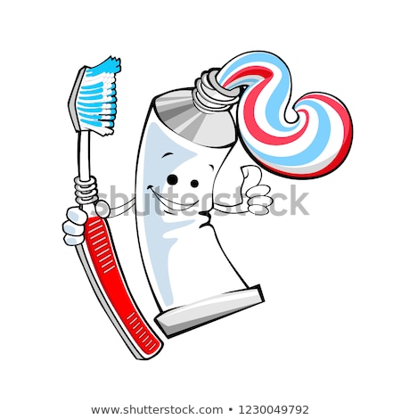 Foto stock: Tube Toothpaste Isolated Brush Your Teeth Tooth Paste Vector I