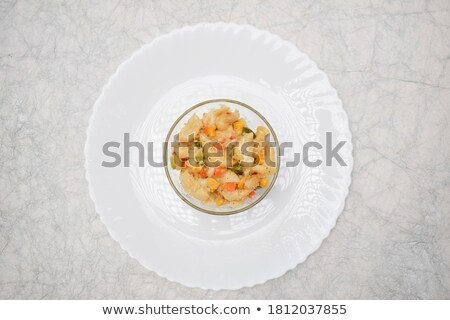 Stock photo: Big Bowl Of Macaroni And Vegetables