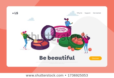ストックフォト: Makeup Courses Concept Landing Page