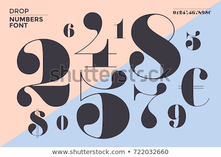 Сток-фото: Numbers Font Classical Geometric Design Of Numbers