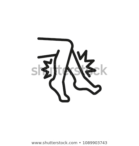 Foto d'archivio: Knee Pain Leg Bones Orthopedic Element Vector Icon