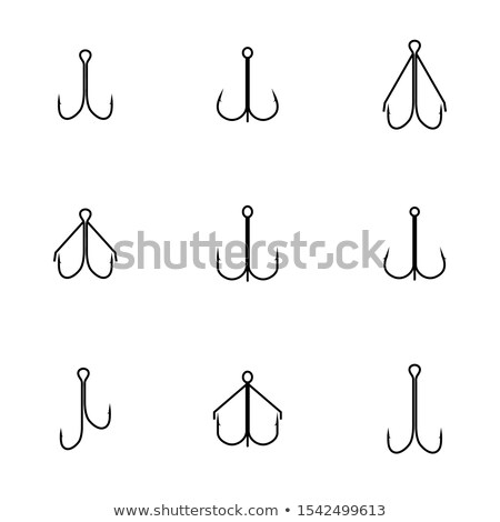 [[stock_photo]]: Set Of Different Double And Triple Hooks Vector Illustration