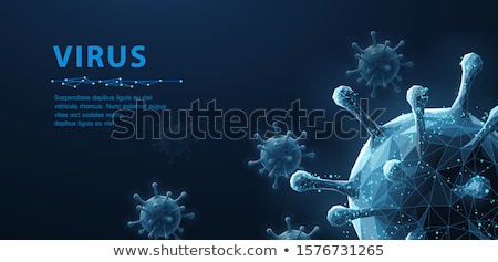 Stok fotoğraf: Microscopic Hiv Bacterial Microorganism Vector