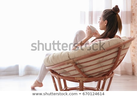 Foto stock: Woman Drinking Coffee