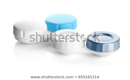 Foto stock: Group Of Eyeballs On White Background