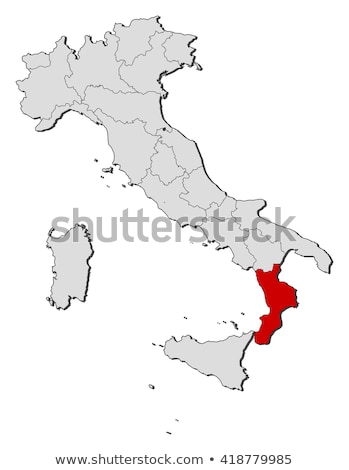 Map Of Calabria Italy Foto stock © Schwabenblitz