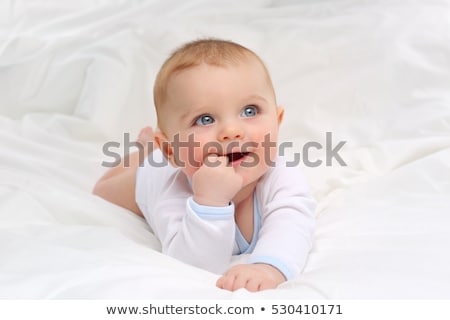 ストックフォト: Baby With Blue Eyes Smiling