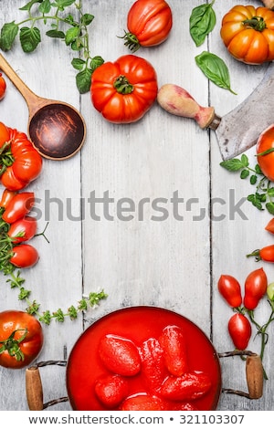 ストックフォト: Some Red Tomatoes On A White Background