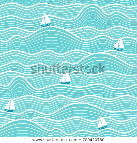 Stock fotó: Wave Pattern From A Boat