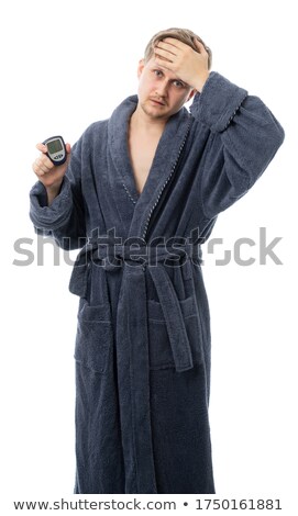 Stockfoto: Person Hands Holding Glucometer