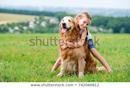 Foto stock: Girl With A Dog