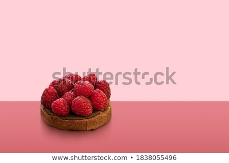 Zdjęcia stock: Mini Chocolate Cake With Fresh Raspberries And Ice Cream