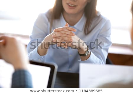 Foto stock: Businesswoman Body Language For Confidence And Self Esteem