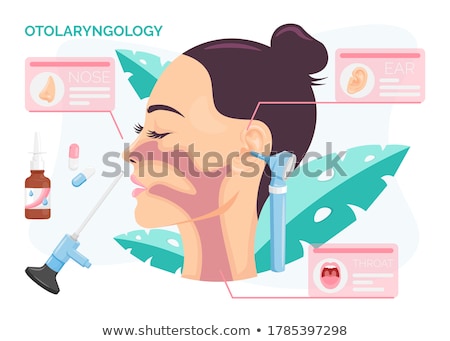 Stok fotoğraf: Ear Nose Throat Doctor Vector Illustration