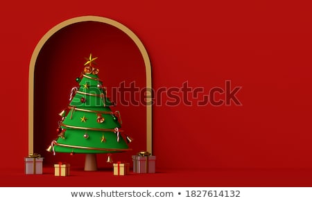 Stockfoto: Background With Santa Claussnowman Bear Penguin