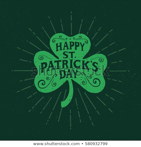 商業照片: Happy St Patricks Day Lettering Text For Greeting Card