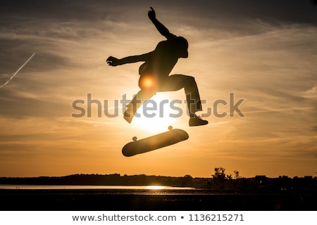 Сток-фото: Silhouette Skater Skateboarder