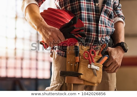 Сток-фото: Construction Equipment Kit Of Workman Hammer