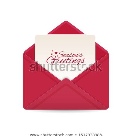Stock foto: Holiday Card And Envelope