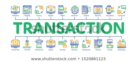 [[stock_photo]]: Online Transactions Minimal Infographic Banner Vector