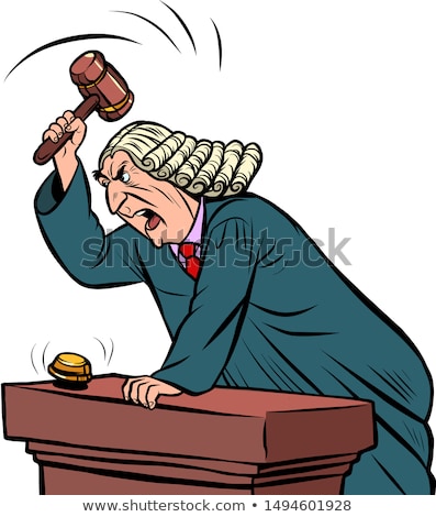 Stock foto: The Judge In The Robe Pronounces Sentence In The Courtroom