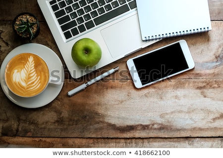 Zdjęcia stock: Coffee Pen Phone And Paper