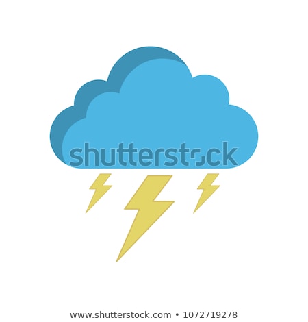 Stockfoto: Power And Weather Blue Cloud Symbol