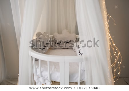 Foto stock: Baby In Cot