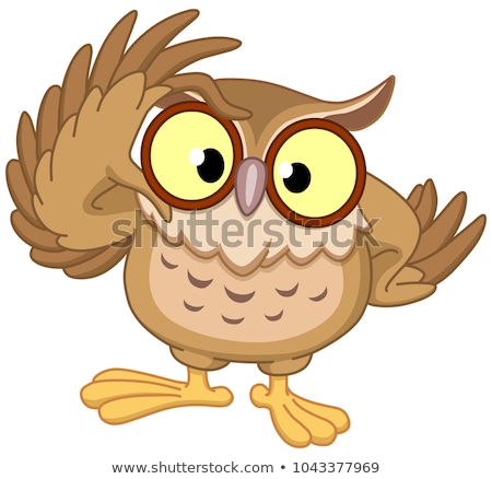 Wise Owl Professor Illustration Foto stock © Yayayoyo