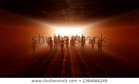 Stock photo: Labyrinth In Fog 3d