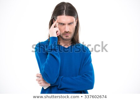 [[stock_photo]]: Angry Mad Man Touching His Temple
