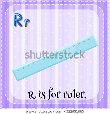 Stockfoto: Flashcard Letter R Is For Ruler