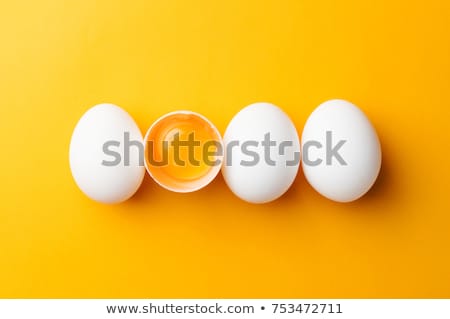 Stock fotó: Raw Egg Yolk In Broken Shell