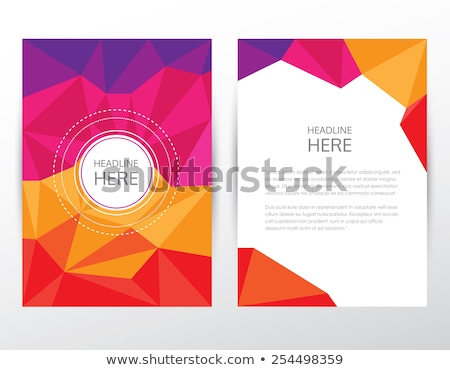 Stockfoto: Modern Vector Certificate Template Design With Purple Geometric