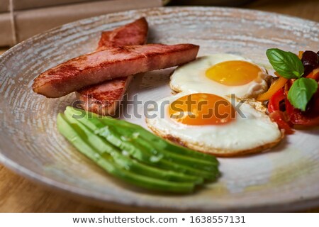 Stok fotoğraf: Pan Fried Side Pork Bacon