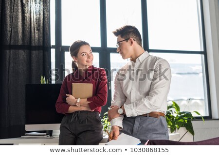 ストックフォト: Love Affair In An Office