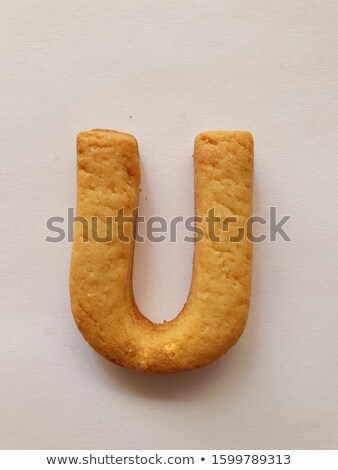 Stock fotó: U Letter Cookies Cookie Font Oatmeal Biscuit Alphabet Symbol
