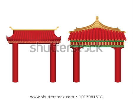 [[stock_photo]]: Temple With Orange And Red Roof