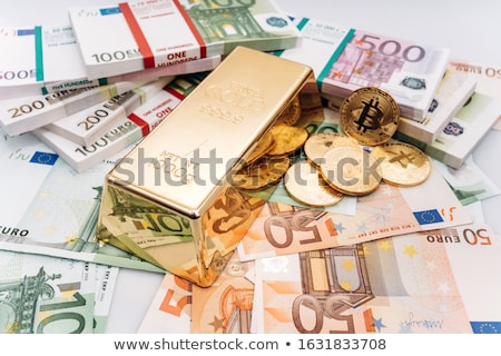 Stock foto: Gold Bar And Cryptocurrency