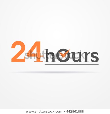 Zdjęcia stock: Open 24 Hours Retro Sign Stock Illustration Isolated On White Background