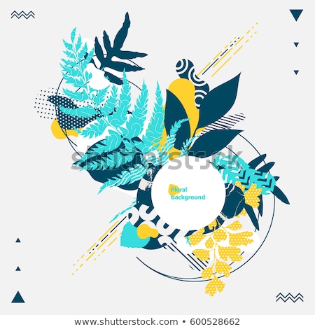 Stock photo: Floral Composition - Modern Flat Design Style Illustration