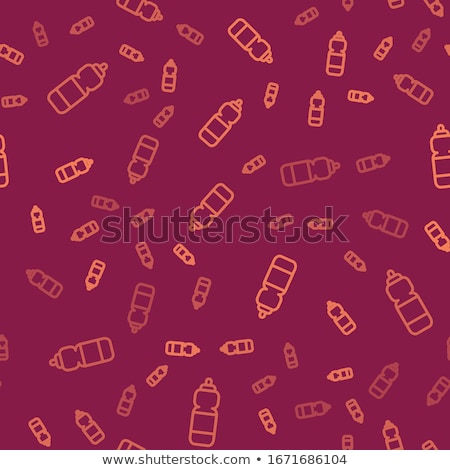 Stock foto: Supplements Sport Seamless Contour Pattern Vector