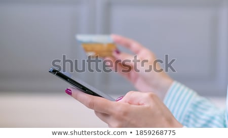 Zdjęcia stock: Close Up Of Woman Using Black Interactive Panel