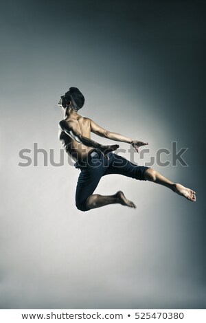 Stylish Modern Ballet Dancer Jumping Zdjęcia stock © Julenochek