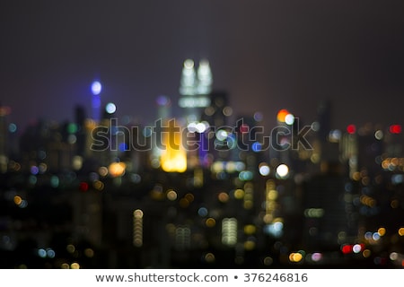 Stock fotó: Ampang Kuala Lumpur City Skyline At Night Blurred Background