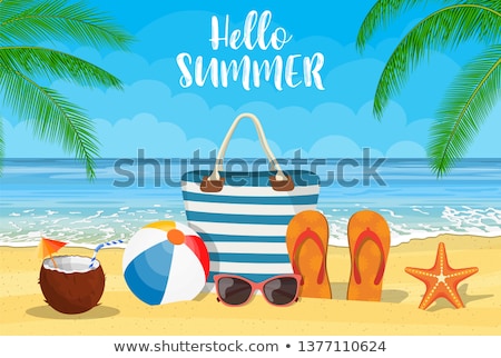 Stockfoto: Beach Bag Background