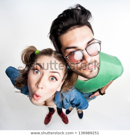 Zdjęcia stock: Portrait Of A Funny Couple