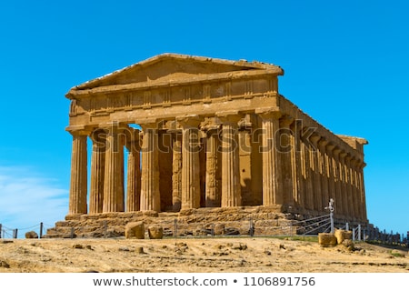 Stock photo: Concordia Temple Valley Of The Temples Agrigento On Sicily Italy