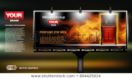 Foto stock: Digital Printing On Red Billboard