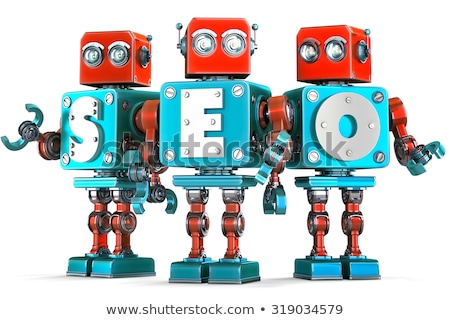 Сток-фото: Seo Robot Technology Concept Isolated Clipping Path